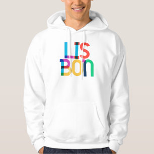 Lisbon Portugal Pop Art Letters Hoodie