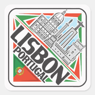 Lisbon Portugal Square Sticker