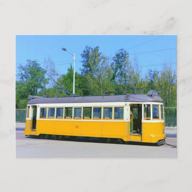 Lisbon Portugal Tram 1964 Postcard (Front)
