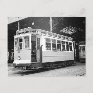 Lisbon Portugal Tram 1969 Postcard