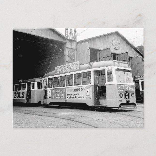 Lisbon Portugal Tram 1969 Postcard (Front)