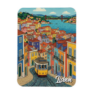Lisbon Portugal Travel Magnet