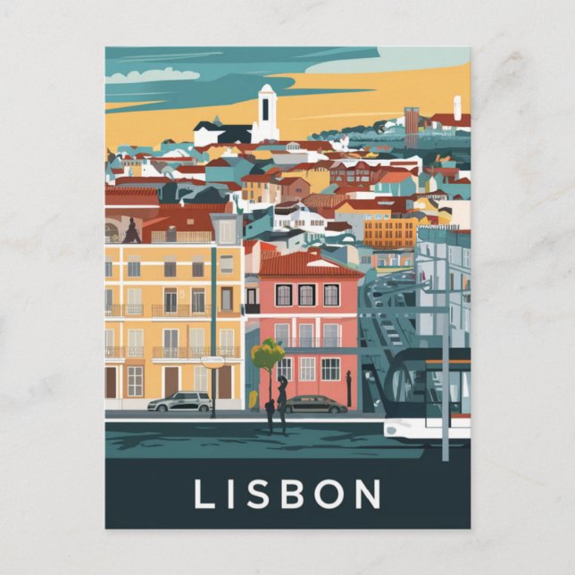 Lisbon  Portugal Travel Postcard (Front)