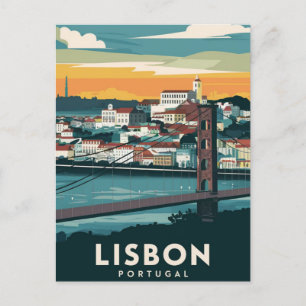 Lisbon  Portugal Travel Postcard