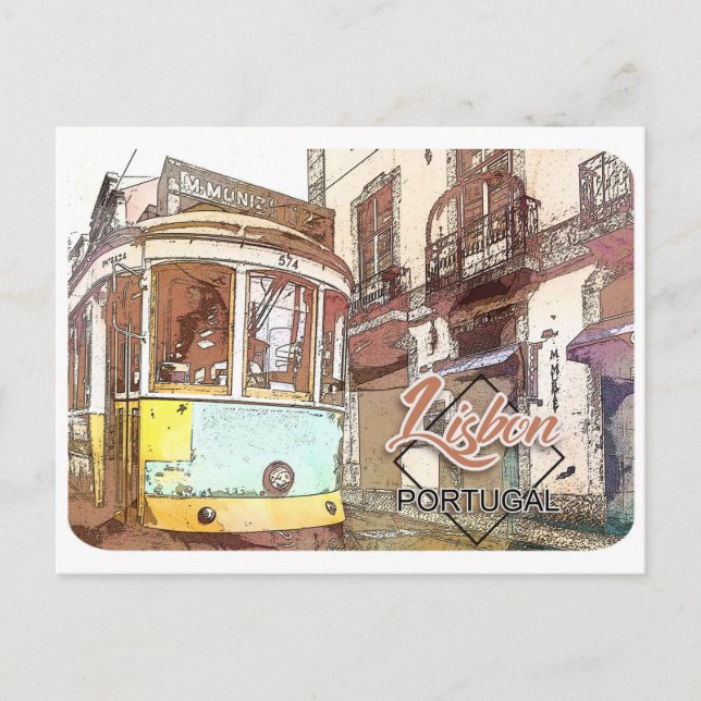 Lisbon, Portugal Travel Postcard (Front)