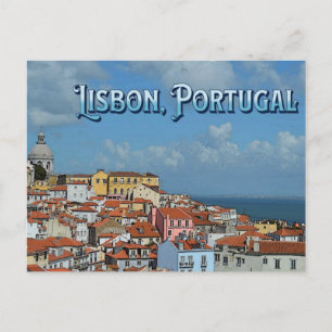 Lisbon, Portugal Travel Postcard