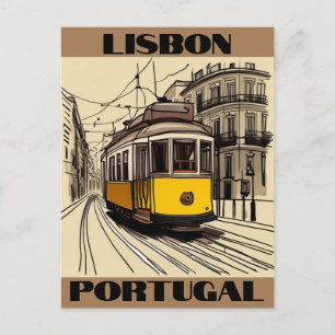 Lisbon Portugal Travel Postcard