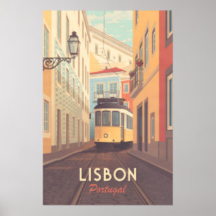 Lisbon Portugal Travel Poster