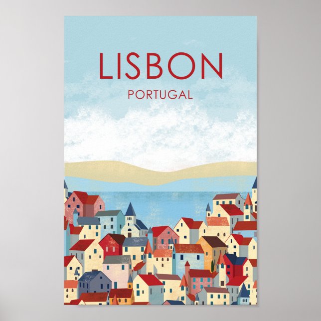 Lisbon Portugal travel poster  (Front)
