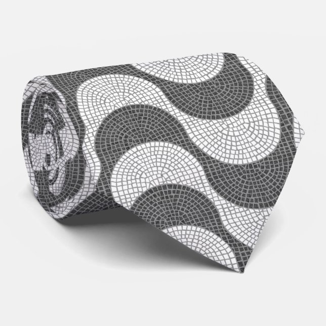 Lisbon Rossio Portuguese cobblestone calçada Tie (Rolled)