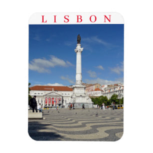 Lisbon Rossio Square fridge magnet