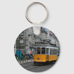 Lisbon tram Portugal Tranvias de Lisboa Keychain
