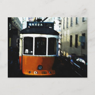 Lisbon tram postcard
