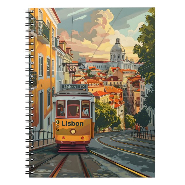 Lisbon Tramlines: Navigating the City's Skyline Notebook (Front)