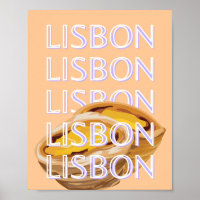 Lisbon Travel Art, Orange, Portugal Travel Art