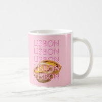 Lisbon Travel Art, Portugal, Pink, Preppy