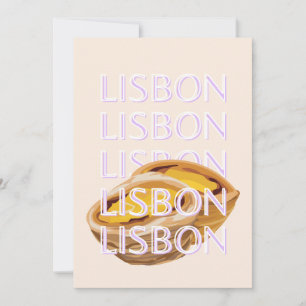 Lisbon Travel Art, Portugal Travel Art, Pastel Holiday Card