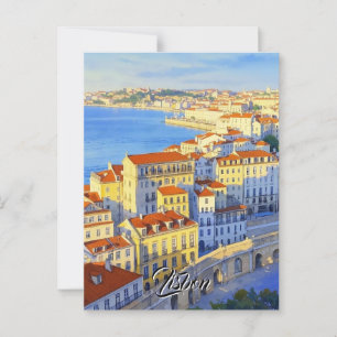 Lisbon travel postcard