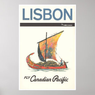 Lisbon Travel Poster Portugal Art Canadian Pacific