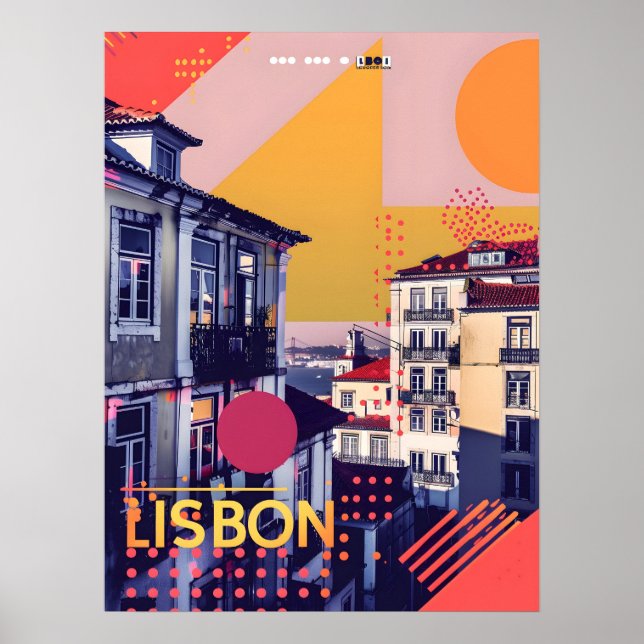 Lisbon Vintage Art Poster (Front)