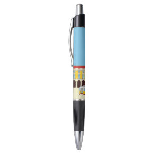 Lisbon yellow tram vintage pen