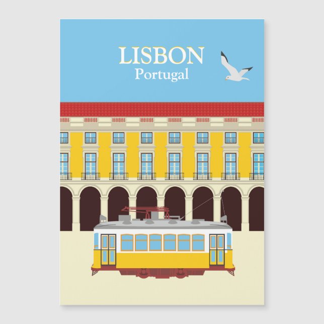 Lisbon yellow tram vintage style (Front)