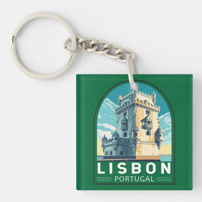 Lisbonne Portugal Belem Tour Voyage Retro Emblem (Devant)