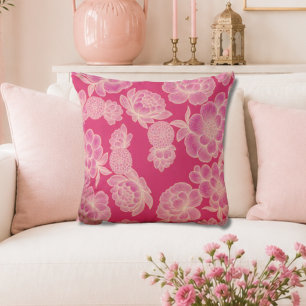 Lise Pop 💖 Bright Floral Throw Pillow