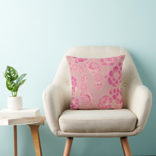 Lise Soft Pink 🌸 Elegant Floral Throw Pillow