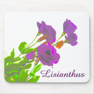 Lisianthus Purple Flowers Mouse Pad