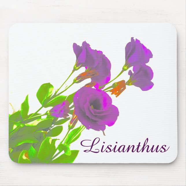 Lisianthus Purple Flowers Mouse Pad (Front)