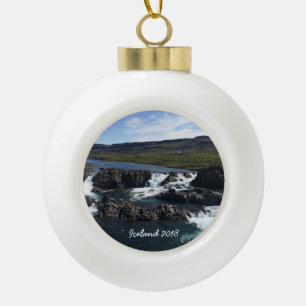 L'Islande - ornement en céramique de boule