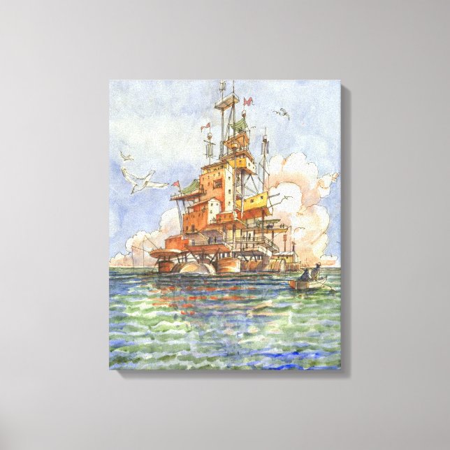 L''Isola Galleggiante Canvas Print (Front)