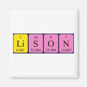 Lison periodic table name magnet
