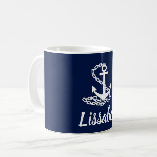 Lissabon - Maritime Style Blue And White Mug