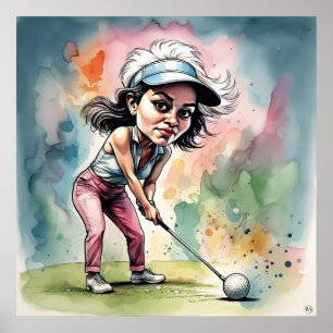 Lissage D'Un Tir - Grande Impression D'Art Golf