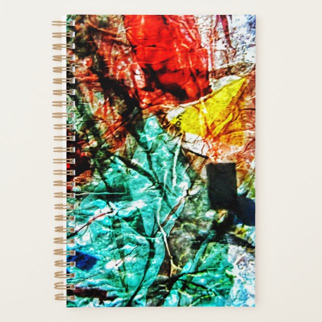 Lisse bleu abstrait planner, motif en plastique ca (Devant)