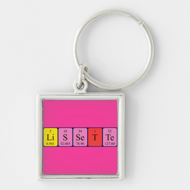 Lissette periodic table name keyring (Front)