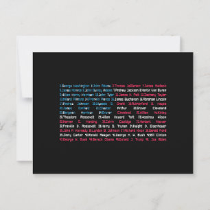 List 46 US Presidents of the United States Fun His Postcard