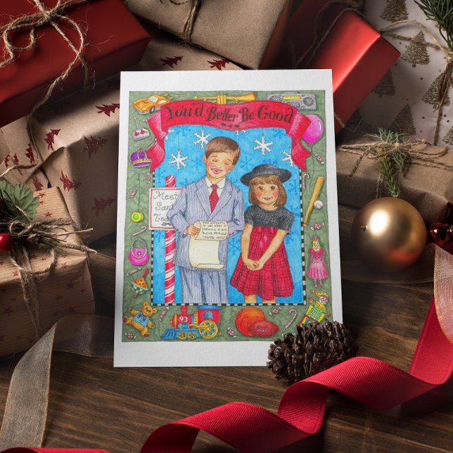 List for Santa Be Good Inspirational Postcard (Creator Uploaded)