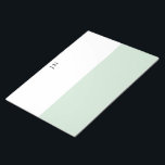 List Making Pretty Green Pastel White Colour Block Notepad<br><div class="desc">Tear away pastel green and white note pad. A unique monogrammed colour block gift for teacher, boss or for anyone to use at home or the office.</div>