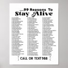 List Of 99 Reasons To Stay Alive - Mental Health A