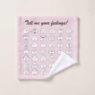 List of onigiri faces (pink) wash cloth
