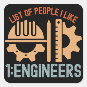 List of People I Like 1_Engineers Square Sticker