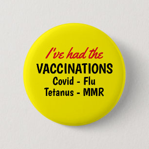 List Your Vaccinations Yellow Button