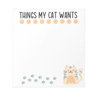 Liste d'achats - Bloc-notes amoureux des chats
