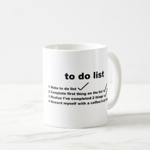 liste de café à faire Mug
