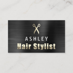 Liste de cheveux Salon Black Gold Carte de rendez-