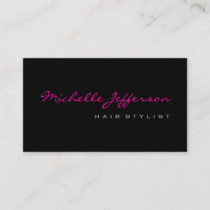 Liste de cheveux Script Gris rose Carte de visite