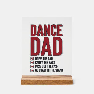 Liste de contrôle Dance Dad Design de gravure vint